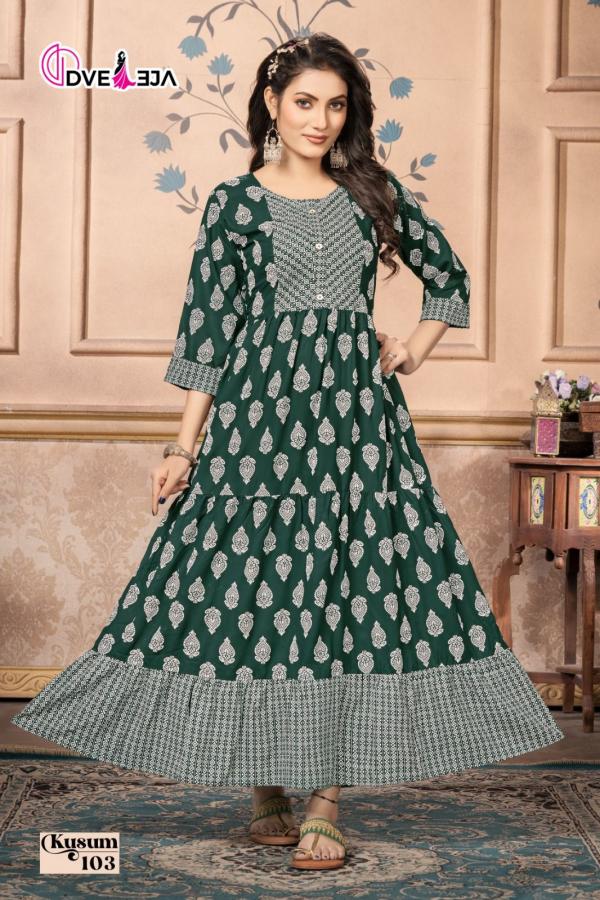 Dveeja Kusum Designer Long Anarkali Kurti Collection